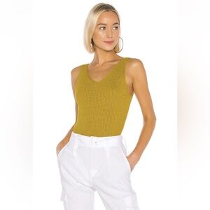 $195 NWOT VINCE WOMEN'S DIRECTIONAL RIB TANK in limonata M